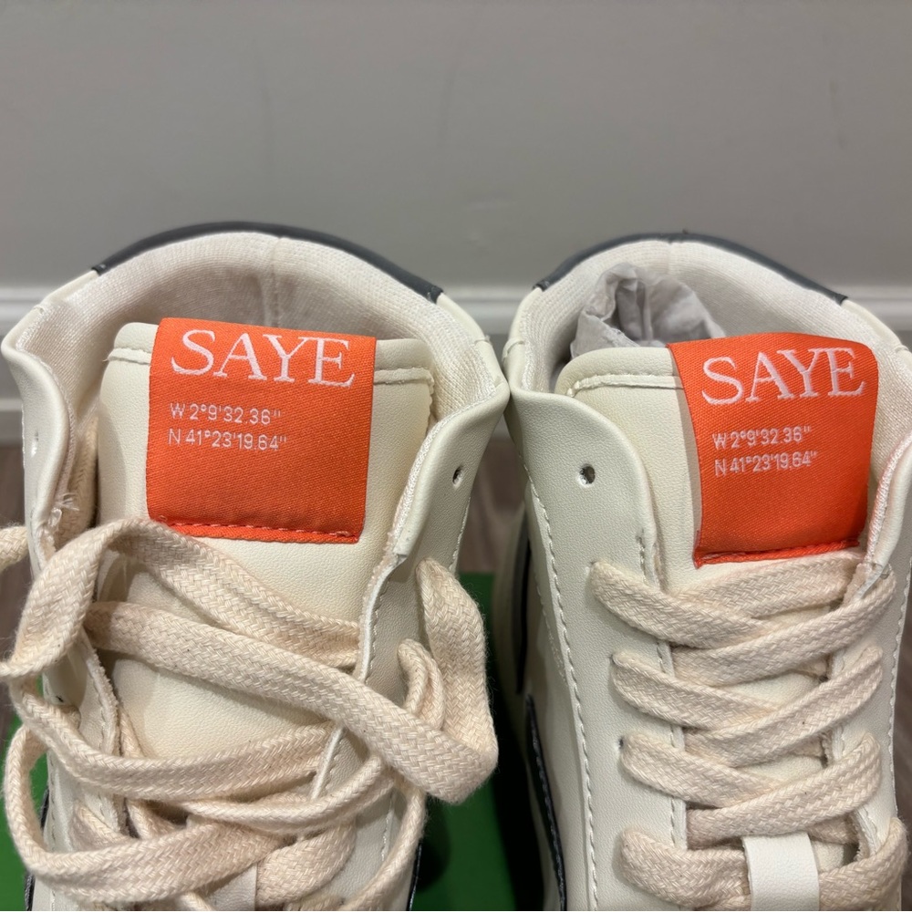 SAYE White High Biker Sneakers - Picture 6 of 6